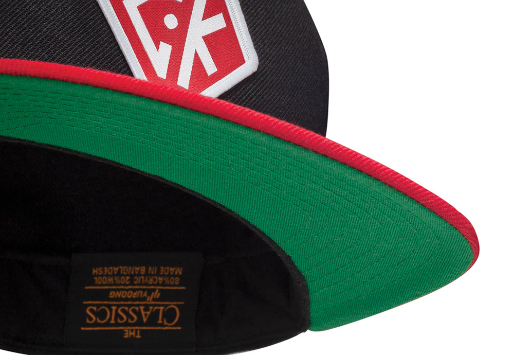 Diamond Patch Snapback - Red/Black